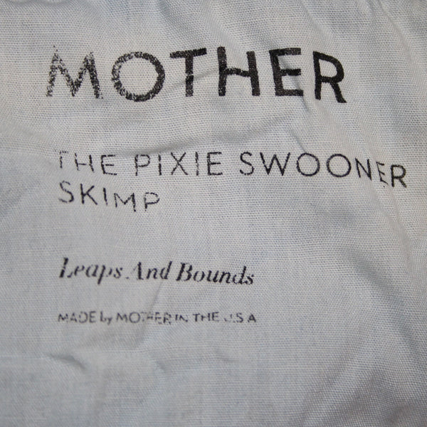 Mother Jeans Pixie Swooner Skimp Sz 25 x 29 Blue Denim Cotton Lyocell Jeans