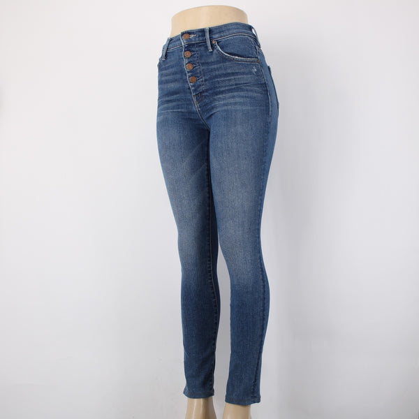 Mother Jeans Pixie Swooner Skimp Sz 25 x 29 Blue Denim Cotton Lyocell Jeans