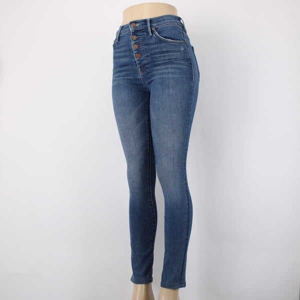 Mother Jeans Pixie Swooner Skimp Sz 25 x 29 Blue Denim Cotton Lyocell Jeans