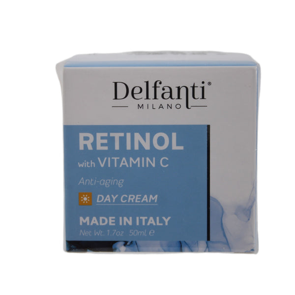 Delfanti Milano Day Cream SEALED Retinol Vitamin C Anti Aging 1.7oz 50ml Cream