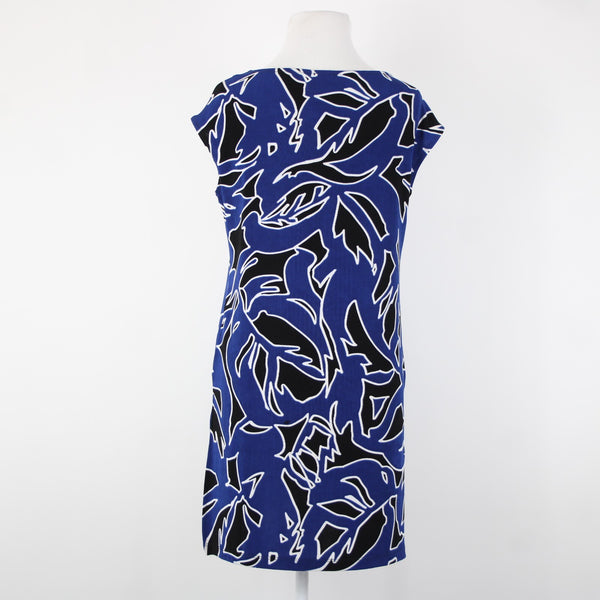 Chicos Traveler NEW $40 Sz 0 Seafaring Blue Black Hi Lo Acetate Spndx Tunic Top