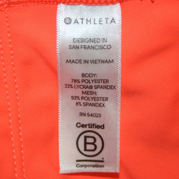 Athleta AW Pant Sz LT x 20 Orange Pull On Pockets Knee Length Poly Spandex