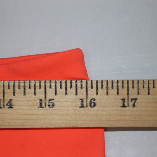 Athleta AW Pant Sz LT x 20 Orange Pull On Pockets Knee Length Poly Spandex