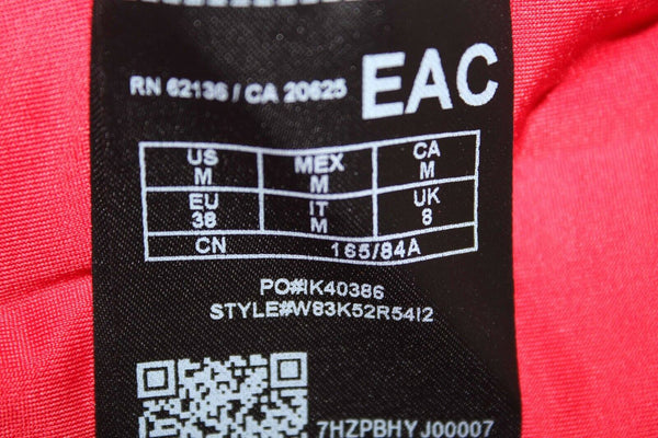 Guess Sz M Red Lined Cutout Chest Bodycon Laceup Shoulder Rayon Blend Dress