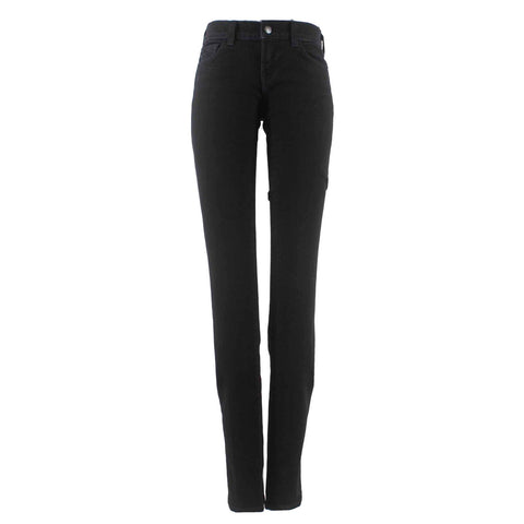 J Brand Sz 25 Tall x 30 Jett Black Denim Pencil Leg 5 Pocket Cotton Blend Jean