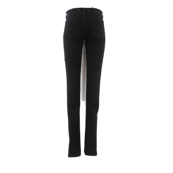 J Brand Sz 25 Tall x 30 Jett Black Denim Pencil Leg 5 Pocket Cotton Blend Jean