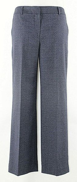Jones New York 10 x 29.5 Navy Gray Polyester Rayon Knit Unlined Trouser Pants
