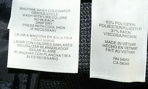 Jones New York 10 x 29.5 Navy Gray Polyester Rayon Knit Unlined Trouser Pants