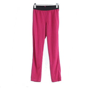 Pepper Skins Sz XS x 20.5" Magenta Black Polyester Girls Knit Leggings