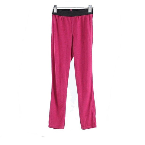 Pepper Skins Sz XS x 20.5" Magenta Black Polyester Girls Knit Leggings