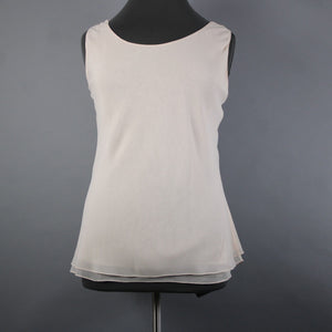 Ellen Tracy NEW $208 Sz 24 Peach Pink Layered 100% Silk Polyester Basic Top