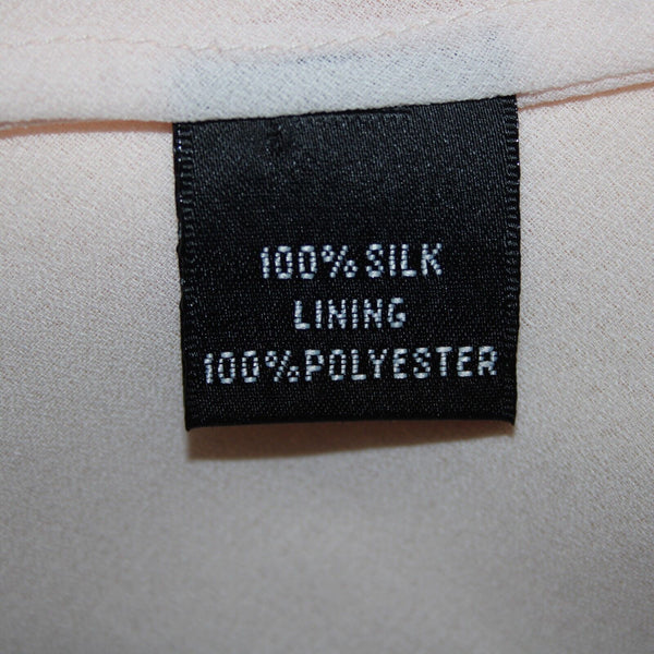 Ellen Tracy NEW $208 Sz 24 Peach Pink Layered 100% Silk Polyester Basic Top