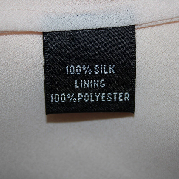 Ellen Tracy NEW $208 Sz 24 Peach Pink Layered 100% Silk Polyester Basic Top