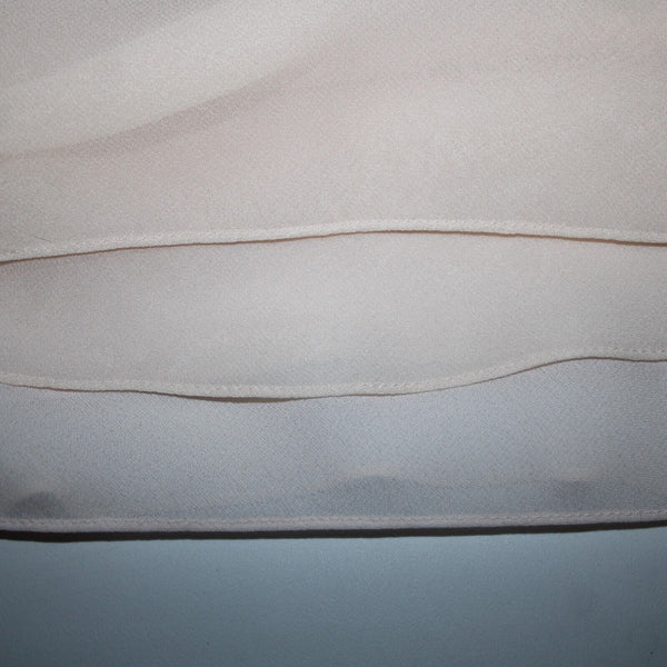 Ellen Tracy NEW $208 Sz 24 Peach Pink Layered 100% Silk Polyester Basic Top