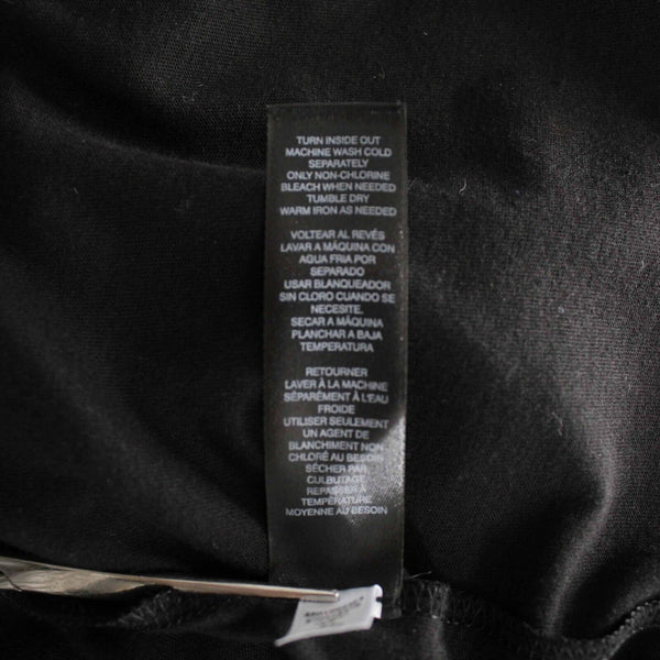White House Black Market NEW $58 Sz XL Black Ruffle Sleeve Polyester Cotton Top