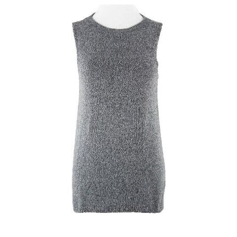 Talbots NEW $80 Sz SP Charcoal Grey Multi Cotton Polyester Cashmere Sweater