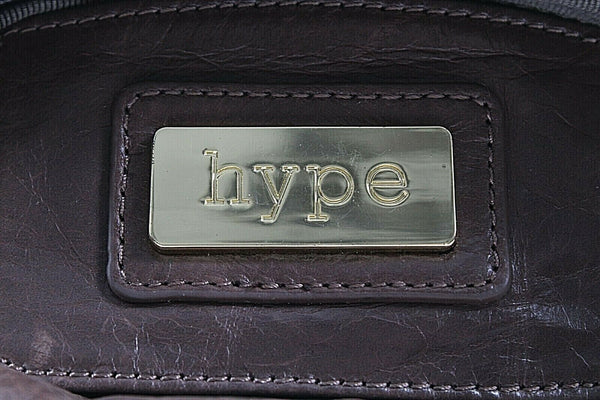 Hype Sz 13 x 10 x 6 Taupe Flap Tassel Goldtone Chain Shoulder Purse 6620Q