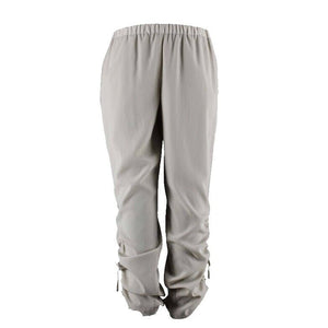 Chicos Sz 00 X 28 Tan Pull On Drawstring Ankle 100% Polyester Crop Pant