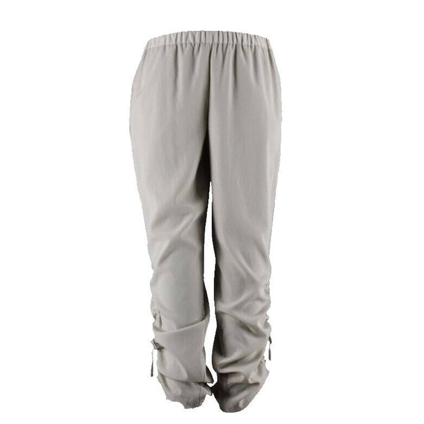 Chicos Sz 00 X 28 Tan Pull On Drawstring Ankle 100% Polyester Crop Pant