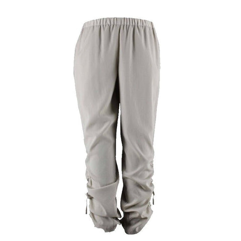 Chicos Sz 00 X 28 Tan Pull On Drawstring Ankle 100% Polyester Crop Pant