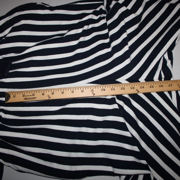 J Crew NEW Sz 14 Navy Blue White Stripped Sleeveless Belted 100% Cotton Jumpsuit
