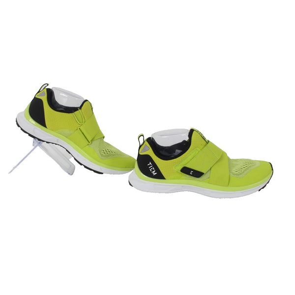 Tiem Cycling Shoes Slipstream Sz 9 Green Black Hook Loop Strap Mesh Rubber