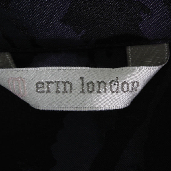 Erin London NEW $69 Sz XL Purple Black Wired Double Collar Nylon Poly Blazer