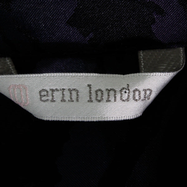 Erin London NEW $69 Sz XL Purple Black Wired Double Collar Nylon Poly Blazer