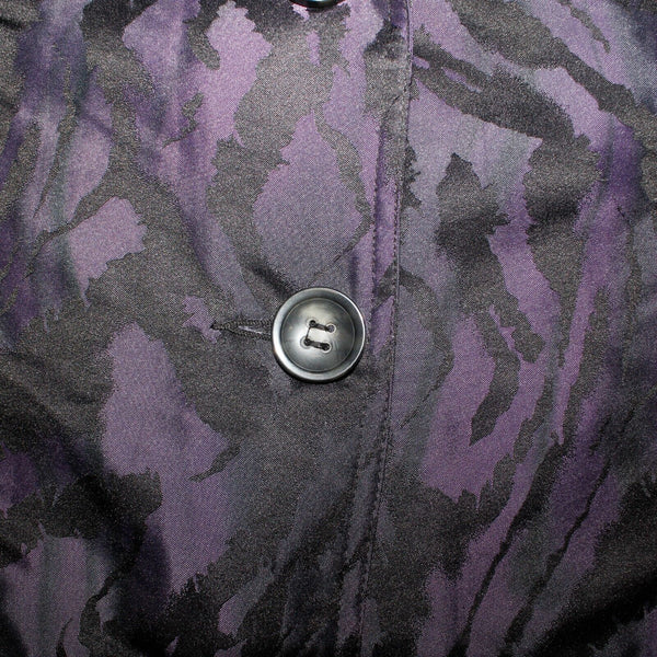 Erin London NEW $69 Sz XL Purple Black Wired Double Collar Nylon Poly Blazer