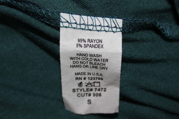 Stella Laguna Beach Sz S Teal Green Asymmetric Hem Rayon Spandex Knit Top