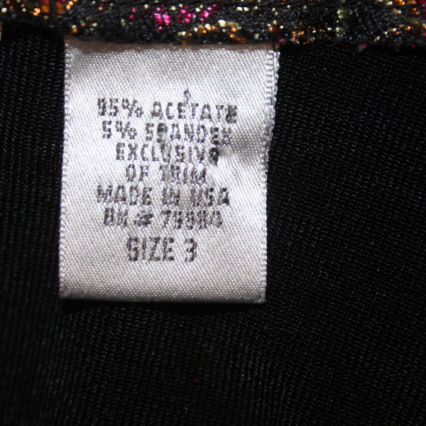 Chicos Jacket Travelers Sz 3 Black Full Zipper Acetate Spandex Jacket