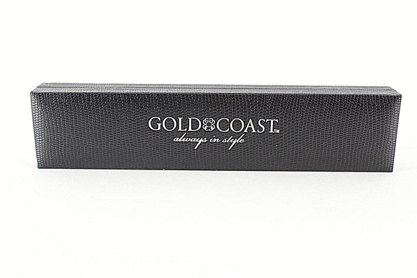 Gold Coast 7.5" + 2" Extender Chain Purple CZ Amethyst Platinum Plated Bracelet