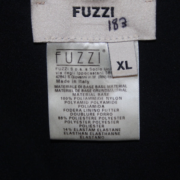 Fuzzi Jumpsuit Sz XL Black V Neck Sleeveless 100% Polyamid Nylon Jumpsuit
