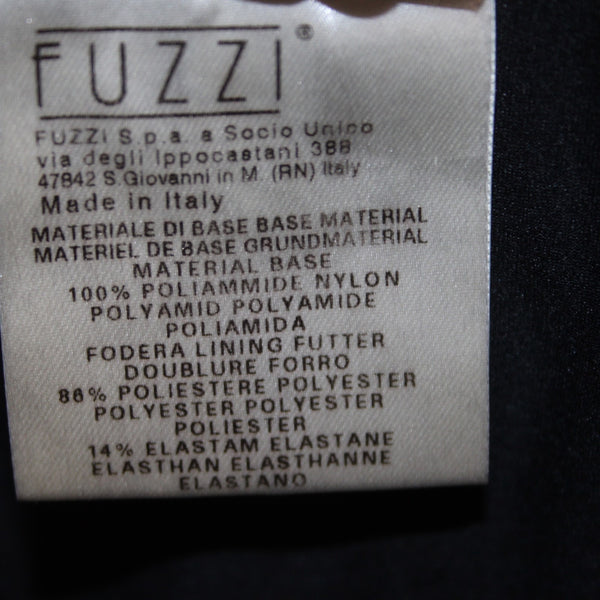 Fuzzi Jumpsuit Sz XL Black V Neck Sleeveless 100% Polyamid Nylon Jumpsuit