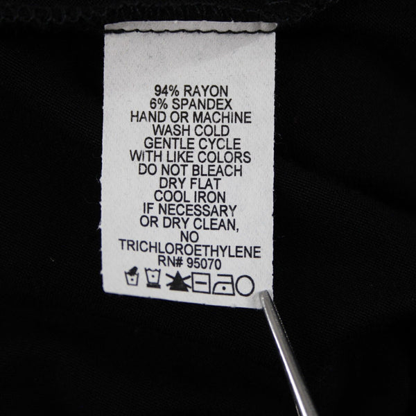 Weston Wear NEW $107 Lilly Sz S Black V Neck Asymm Rayon Spandex Bodycon Dress