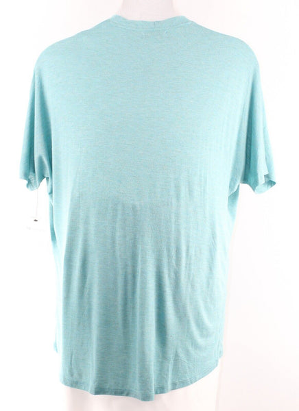Liz Claiborne NEW $36 Sz XL Blue Lagoon Heather Gold Shimmer Rayon Blend Top