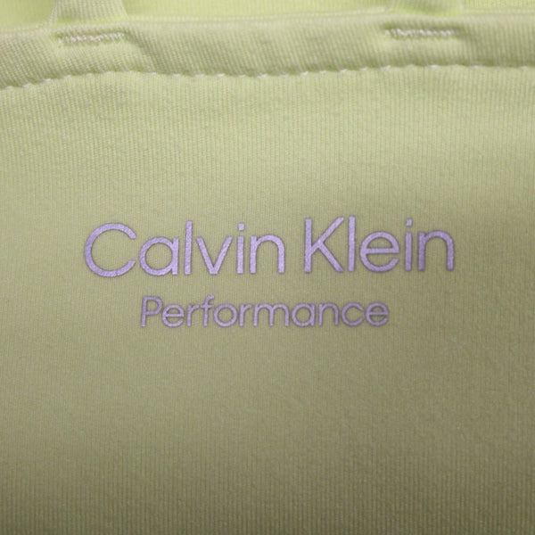 Calvin Klein Performance NEW $49 Sz XL Lem Lime Green Cage Back Poly Spandex Top