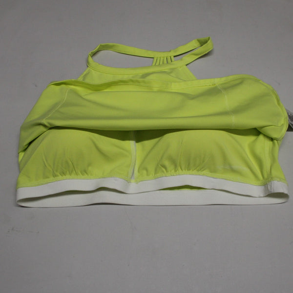Calvin Klein Performance NEW $49 Sz XL Lem Lime Green Cage Back Poly Spandex Top