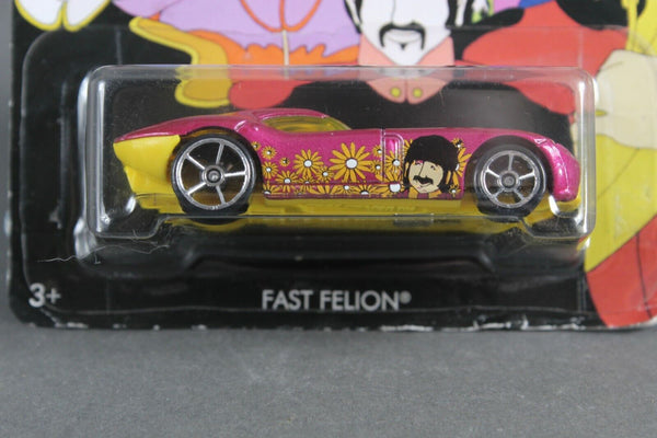 Mattel 2015 Hot Wheels The Beatles Yellow Submarine Fast Felion 5/6