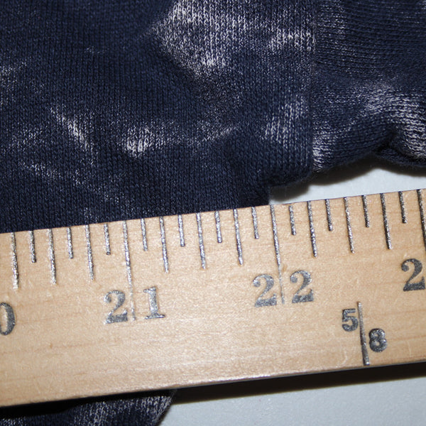 Hologram Sz XS Navy Gray Gunmetal Tie Dye Cold Shoulder 100% Cotton Sweater