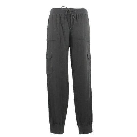 Bass NEW $90 Sz M x 30 Black Cotton Cargo Pocket Elastic Ankle Pant