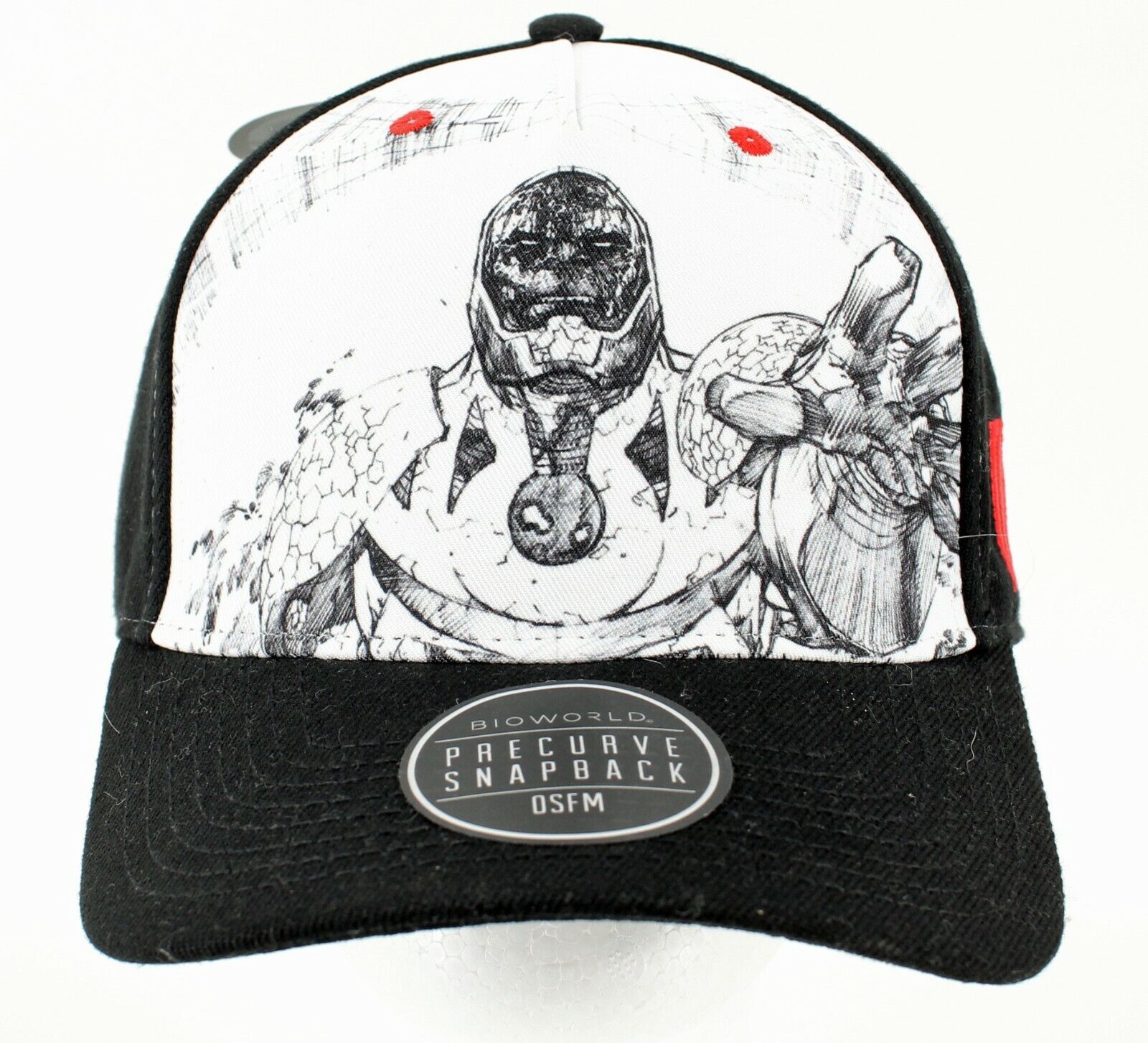 Bioworld DC Collection Jimlee Darkseid NEW Black White Red Embroidered Cap