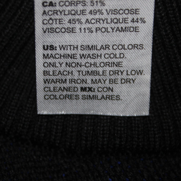 Chicos Sweater NEW $109 Sz XXS Black Royal Poncho Mock Neck Acrylic Viscose