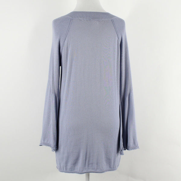 CAbi Sz XS Lavender Bell Sleeve V Neck Cotton Viscose Knit Top