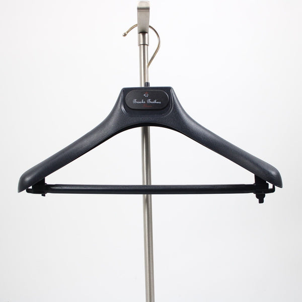 Brooks Brothers Fleece Navy Blue Plastic With Cover Hanger