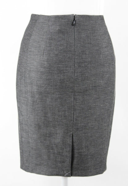 Express NEW $70 Sz 4 Charcoal Gray Pencil Lined Polyester Cotton Rayon Skirt