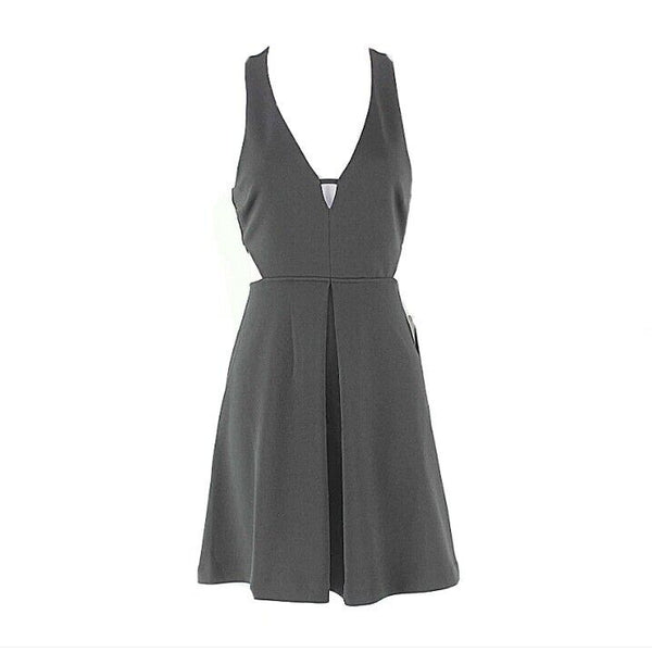 Express NEW $70 Sz 0 Black Poly Blend Waist Cut Out Racerback Dress