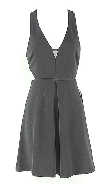 Express NEW $70 Sz 0 Black Poly Blend Waist Cut Out Racerback Dress