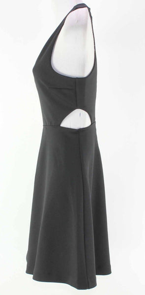 Express NEW $70 Sz 0 Black Poly Blend Waist Cut Out Racerback Dress
