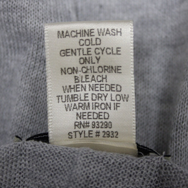 Cotton Emporium Sz M Gray Heathered Cold Shoulder Sleeve Acrylic Blend Sweater